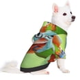 thumbnail image 2 of Fotbe Flying Frog On Branch Sudadera con Estampado para Perros Pequeños – Suéter con Capucha para Mascotas, Tela Suave de Forro Polar con Bolsillo-X-Large, 2 of 7