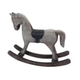 thumbnail image 2 of Figura de caballo mecedor, escultura de animal, madera, vintage, decorativa, de mesa. Gris, 2 of 9