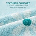 thumbnail image 3 of REGALWOVEN Pure Cotton Daisy Pattern Hand Towel, Ultra Soft, Highly Absorbent, Decorative Floral Design, 1 Pack for Bathroom, Kitchen, Gym, Spa Blue 29" x 13", 3 of 7