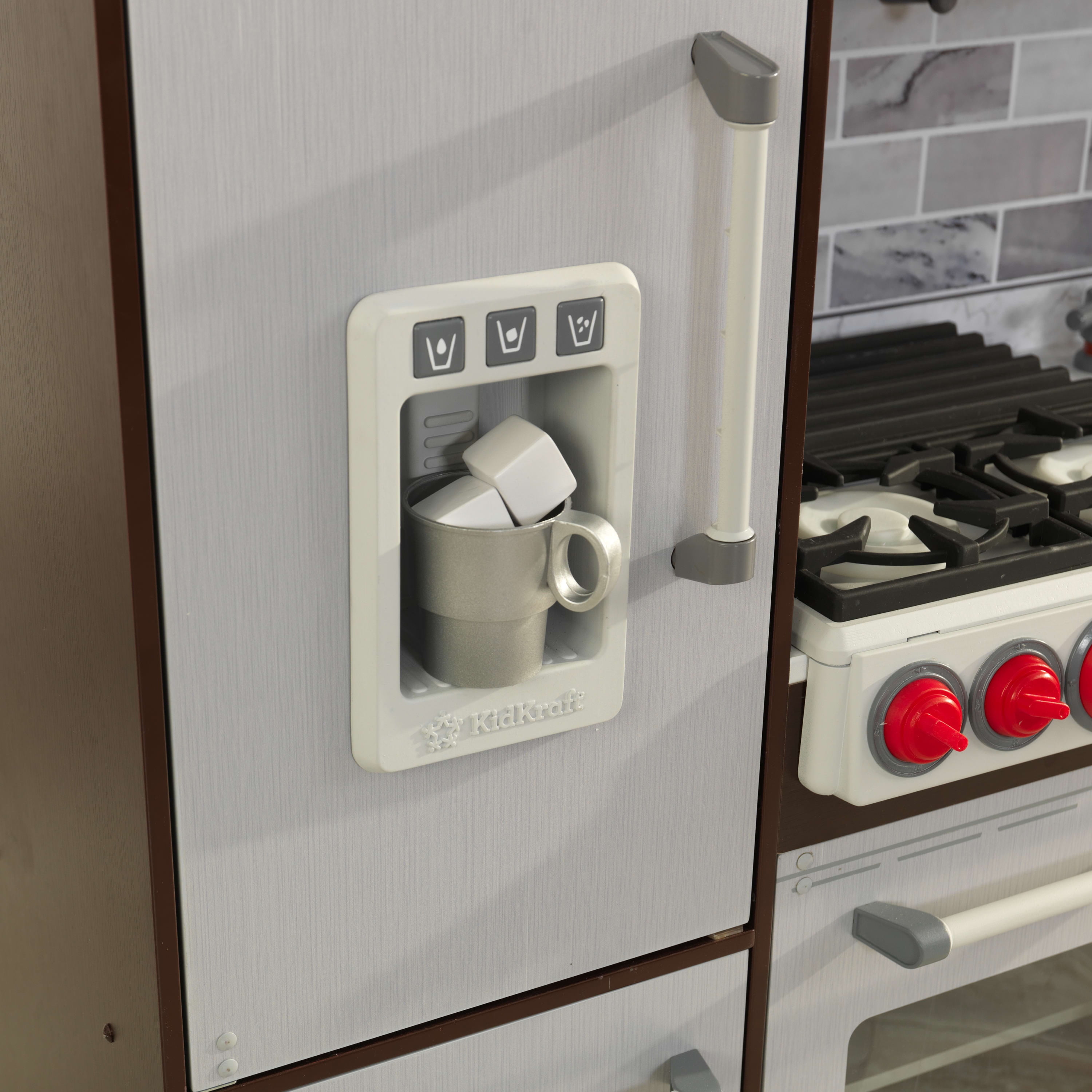 KidKraft Uptown Elite Espresso Play Kitchen with Lights and Sounds