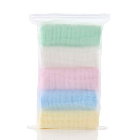 

ZUARFY 5pcs/lot 6-layers Bottom Water Washing Handkerchief Newborn Baby Face Towels Nursing Towel
