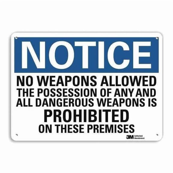 Lyle Notice Sign,10 in x 14 in,Aluminum U5-1423-RA_14X10