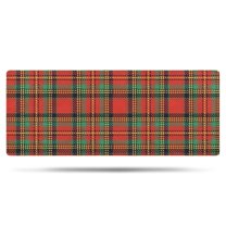 Red Green Checkerboard Checkered Pattern Bathroom Rugs Mat,Non Slip Microfiber Bathroom Rug,Rubber Backing,Soft Bathroom Mats for Bathroom Floor,Tub and Shower,60x24in(150x60cm)