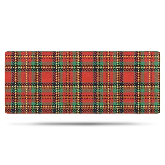 Red Green Checkerboard Checkered Pattern Bathroom Rugs Mat,Non Slip Microfiber Bathroom Rug,Rubber Backing,Soft Bathroom Mats for Bathroom Floor,Tub and Shower,60x24in(150x60cm)