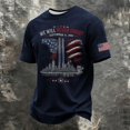 thumbnail image 4 of Xneal 911 25th Anniversary T-Shirt Print Never Forget 911 Casual Short Sleeve Multicolor Shirts for Men Size 3XL, 4 of 5