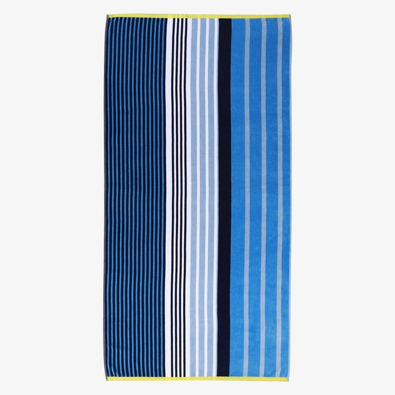 Superior Mira Striped Cotton Large Oversized Beach Towel, 34