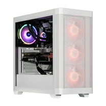 Velztorm White Pilum CTO Gaming Desktop PC Liquid-Cooled (AMD Ryzen 7 5700X 8-Core, GeForce GTX 1050 Ti 4GB, 16GB DDR4, 1TB PCIe SSD, RGB Fans, 750W PSU, AC WiFi, BT 5.0, Win11Pro)
