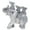 Silver, variant on Baby and Mother Elephant Family Figurine ResinsAn1ma1Sculpture for Home Decors