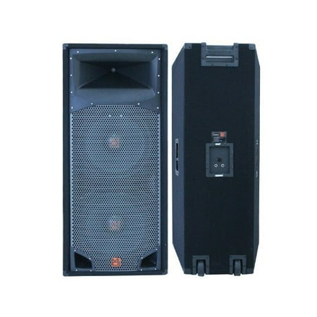 Dj Powered Speakers Mr. Dj COMSD15 Double 15-Inch 5000 Peak Momentary Power Speaker with 2-Inch 780W RMS Titanium Driver ()