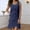 Dark Blue, variant on Elegant Women's Dress For Parties Weddings Round Neckline Sparkling Flowy A Line Formal Evening Gown Spring Summer Fall Occasion New Years Eve Dresses for Women Slit Dress Long Evening Party Dresses