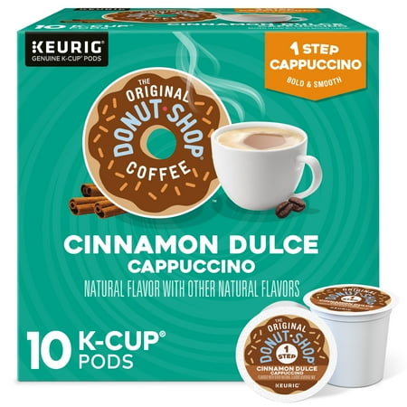 The Original Donut Shop One Step Cinnamon Dulce Cappuccino Flavored K-Cup Coffee Pods 10 Count