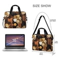 thumbnail image 3 of FORMRS 16" Laptop Bag Carrying Sleeve Case with Handle Travel Shoulder Briefcase, Gold Flower, 3 of 8