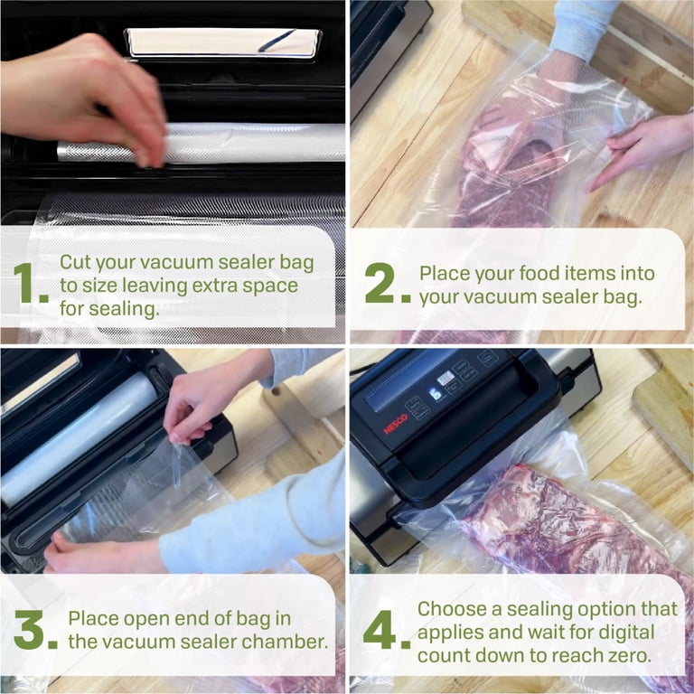 NESCO Quart Vacuum Sealer Bags, 50 Count, 8" x 12" photo 6