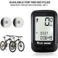 thumbnail image 4 of ZHAOCHENG Computadora para bicicleta inalámbrica, resistente al agua, odómetro, velocímetro, activación automática, computadora para ciclismo con 22 funciones, pantalla LCD A/B con retroiluminación y, 4 of 4