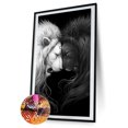 thumbnail image 2 of Pintura de diamantes 5D DIY taladro redondo completo imagen de leones blancos y negros arte de pared Hugtrwg Para estrenar, 2 of 9