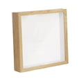 thumbnail image 2 of Marco de flores secas, caja de sombra, marco de fotos, 8x8, cuadrado de madera, flores secas color madera, 2 of 9