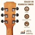 thumbnail image 7 of 41" Acoustic Guitar for Beginner Adult Teen Full Size Steel Acustica Guitarra with Gig Bag, Tuner, Strap, Strings, Picks, Capos, Cutaway, Right Hand, 7 of 7