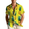 thumbnail image 2 of Blusa y camisa hawaiana de manga corta con cuello vuelto para hombre, camisa unisex de verano para playa, informal, de manga corta, con botones, ropa estampada, blusa para hombre, 2 of 9