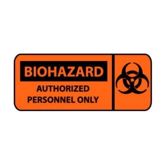 National Marker SA165P Biohazard Authorized Personnel Vinyl Pictorial OSHA Sign