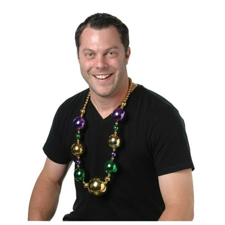 JUMBO DISCO BALL MARDI GRAS NECKLACE, SOLD BY 13 PIECES