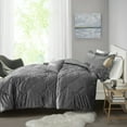 Home Essence Apartment Alyssa Gray Velvet 3 Piece Duvet Cover Set, Twin