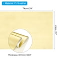 thumbnail image 2 of Uxcell 29x17x0.03 Inch PU Leather Book Cloth, Cowhide Grain, Bright Gold, 2 of 6