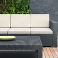 thumbnail image 3 of Compamia Monaco 4 Piece Outdoor Sofa Set in Dark Gray with Cushion, 3 of 8