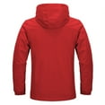 thumbnail image 2 of SWSMCLT Men's Jackets Full Zip Hooded Outdoor Rain Jacket Windbreaker Lightweight Waterproof Fall Wind Track Windproof Techwear Active Red X-Large, 2 of 2