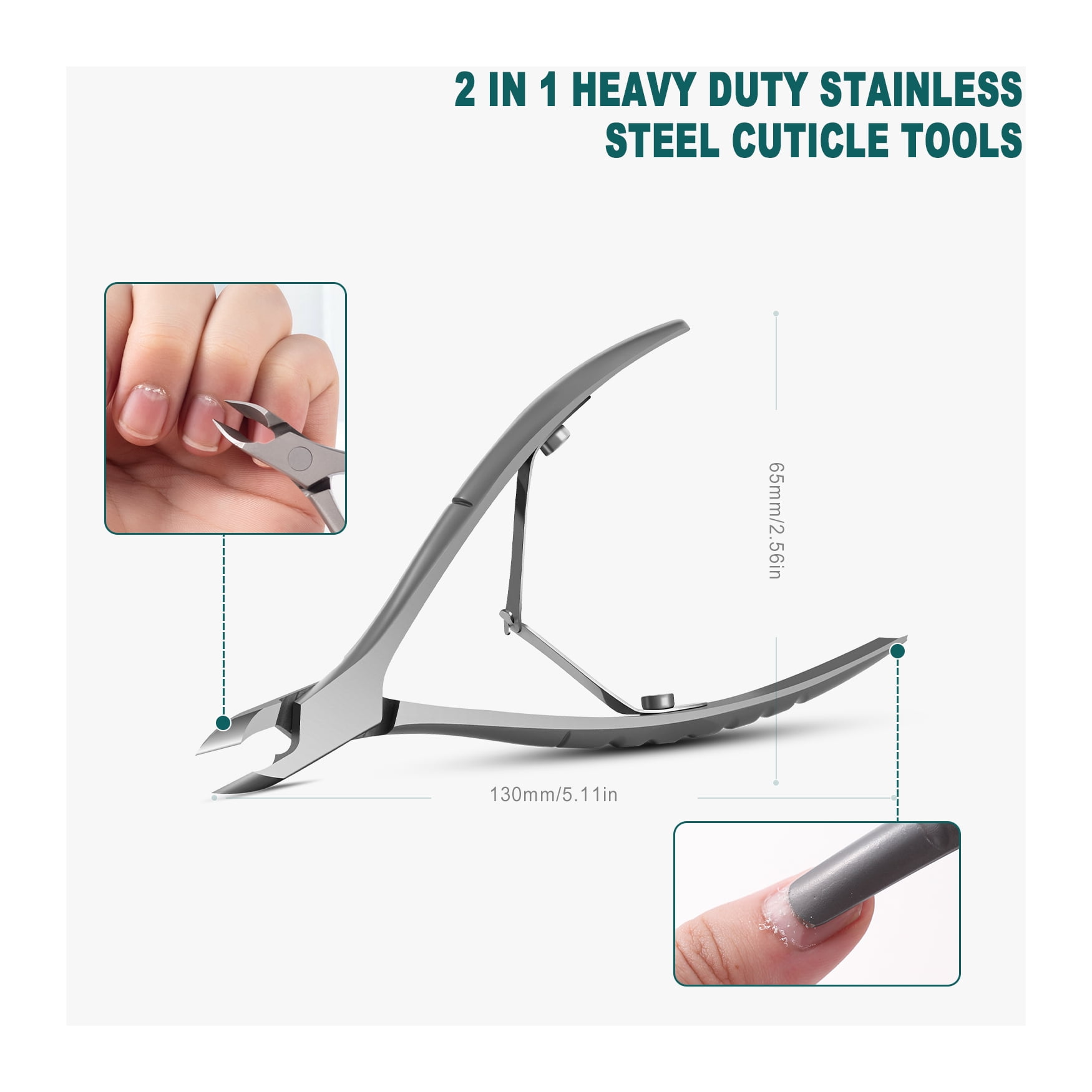 BEZOX Cuticle Clipper and Nail Pusher - Thumbnail 3
