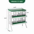 thumbnail image 3 of Chicken Nesting Box with Roll Out Egg Tray, Galvanized Steel Rustproof Laying Boxes for Hens, Chickens & Ducks, Ventilated & Easy-Clean Design, 3 of 8
