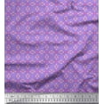 thumbnail image 1 of Soimoi Purple Cotton Duck Fabric Filigree Damask Print Fabric by the Yard 42 Inch Wide, 1 of 3