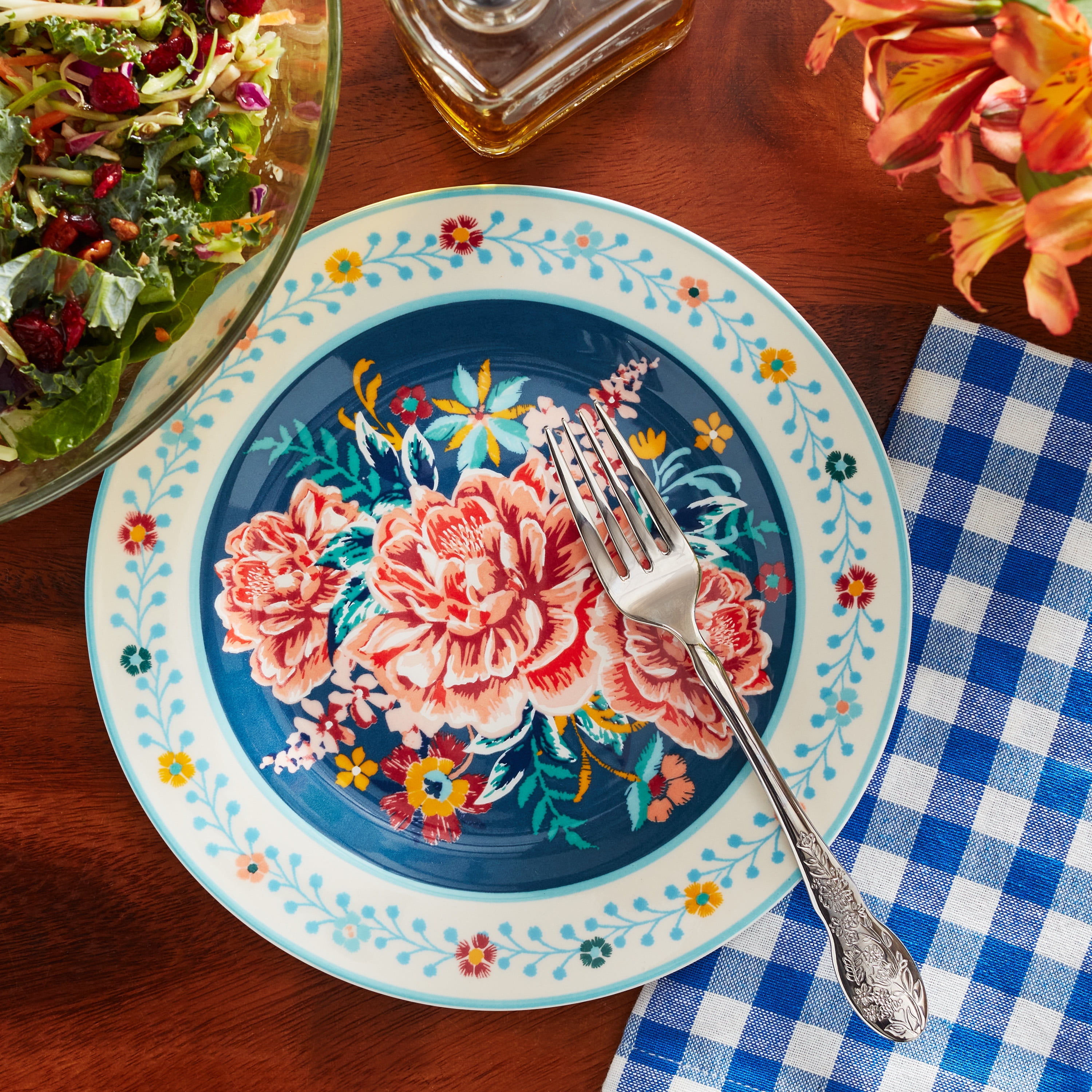 The Pioneer Woman Keepsake Floral Stoneware Salad Plate