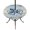 Blue, White, Steel Blue, variant on Round Outdoor Tablecloth with Umbrella Hole and Zipper, Blue Crab Coastal Tablecloth with Elastic Waterproof, Summer Nautical Beach Coral Shell Patio Table Covers for 45" - 54" Picnic Pool Tables
