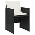 thumbnail image 3 of vidaXL 17 Piece Garden Dining Set with Cushions Black Poly Rattan, 3 of 5