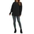 thumbnail image 3 of Pull Ample Décontracté pour Femmes, Couleur Unie, Manches Longues, Col Roulé, Pull Ample, 3 of 7