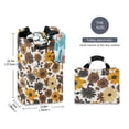 thumbnail image 2 of Yayeee Freestanding Laundry Hamper with Handle Collapsible Large Storage Basket for Clothes, Brown Flowers, 2 of 7