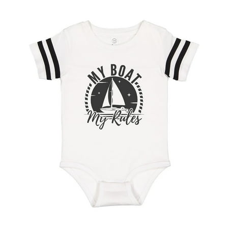 

Inktastic My Boat My Rules Sailing Captain Gift Baby Boy or Baby Girl Bodysuit