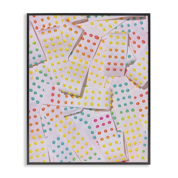 Stupell Industries Contemporary Retro Color Candy Dots Black Framed Giclee Art, 11 x 14, by LISH Creative