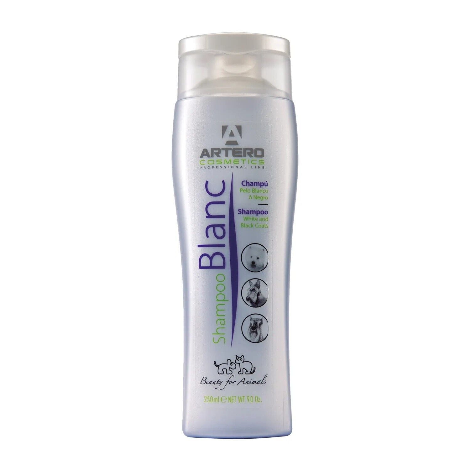 Blanc Shampoo for Dogs Pro Grooming Intensifies Shines White and Black Coats (9 ounce)