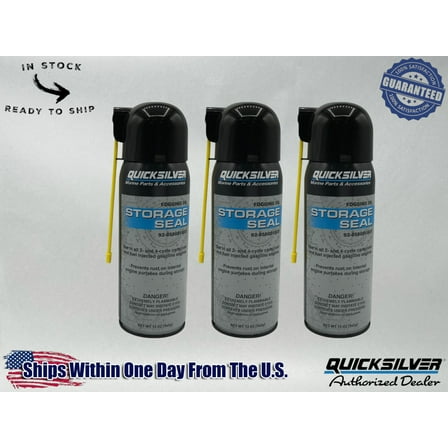 Quicksilver Genuine OEM Storage Seal Fogging Oil 12 OZ 92-858081Q03 3 Pack
