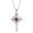 Purple, variant on Valentine Day Gifts for Women, 925 Sterling Silver Cross Necklace with Birthstone, Jewelry Gifts for Women Wife Mother Daughter