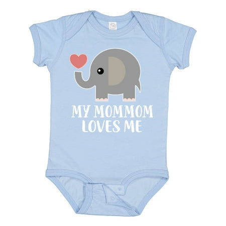 

Inktastic Mommom Loves Me Grandchild Gift Baby Boy or Baby Girl Bodysuit