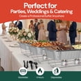 thumbnail image 3 of Disposable Chafing Dish Buffet Set - Large Full Size (33 pcs) – Catering Food Warmers with Half-Sized Serving Pans, Covers, Racks, Utensils & Fuel Cans - Perfect for Buffets, Parties & Food Serving, 3 of 6