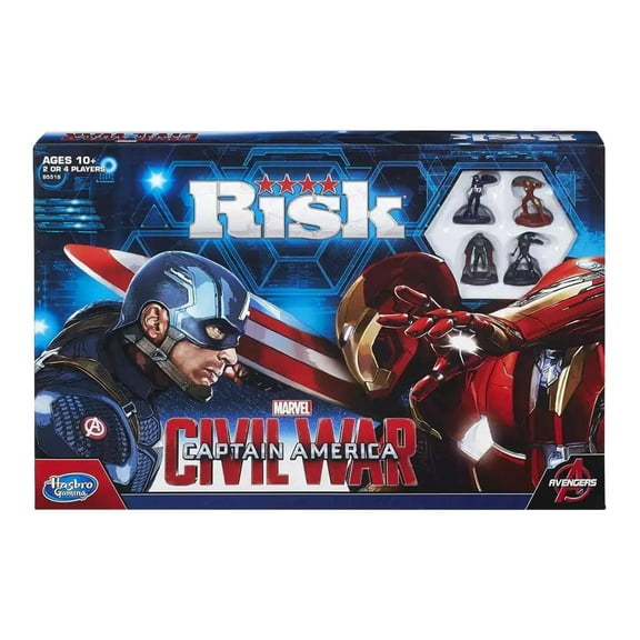 Hasbro Risk: Captain America vs. Iron Man Edition Board Game, 2–4 Players, 2.00 x 15.75 x 10.50 In