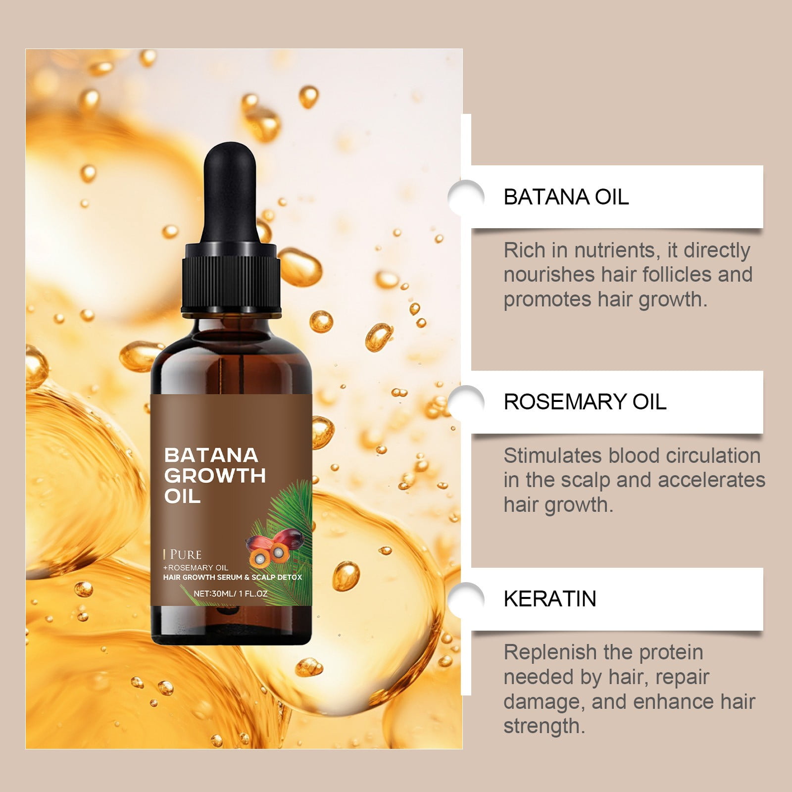 Essence Batana Growth Oil Nourishing Moisturizing Hydrating Hair Care ...