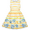 Yellow Striped, variant on Girls Dress Yellow Floral Leaf Striped Sleeveless Summer Sundress Cotton 4-5 Years