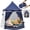 Blue, variant on Tcwhniev Kids Play Tent, Auto Pop Up Indoor Playhouse, Peach Skin Castle Tent for Toddlers, 48.4x45.6 in, Blue