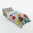 thumbnail image 3 of Ambesonne Colorful Bedding Set 4 Pcs, Mermaids Sea Friends, Queen, Multicolor, 3 of 3