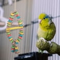thumbnail image 1 of Colgante de madera colorido bloque de cartón masticar destruir juguete para pájaro mascota loro, 1 of 8