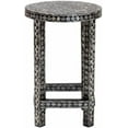 thumbnail image 4 of Elara Coastal Black and White Mother of Pearl Capiz Shell End Table$$Furniture, 4 of 9
